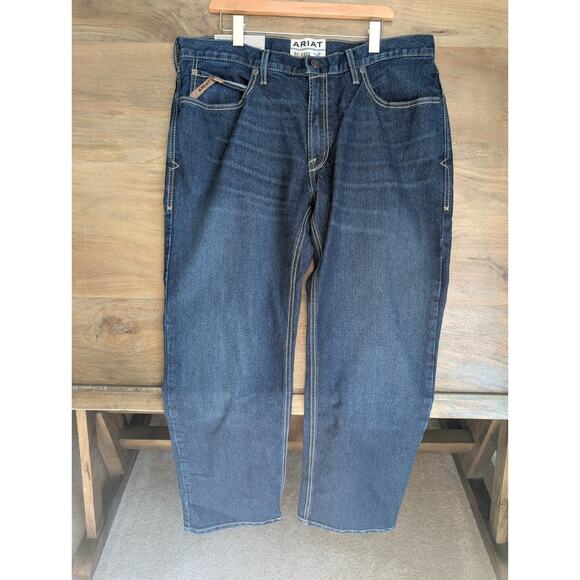 Ariat Bootcut Jeans Mens 36x32 Blue M4 Relaxed Hip & Thigh 2X More Durable NWT - Picture 1 of 3